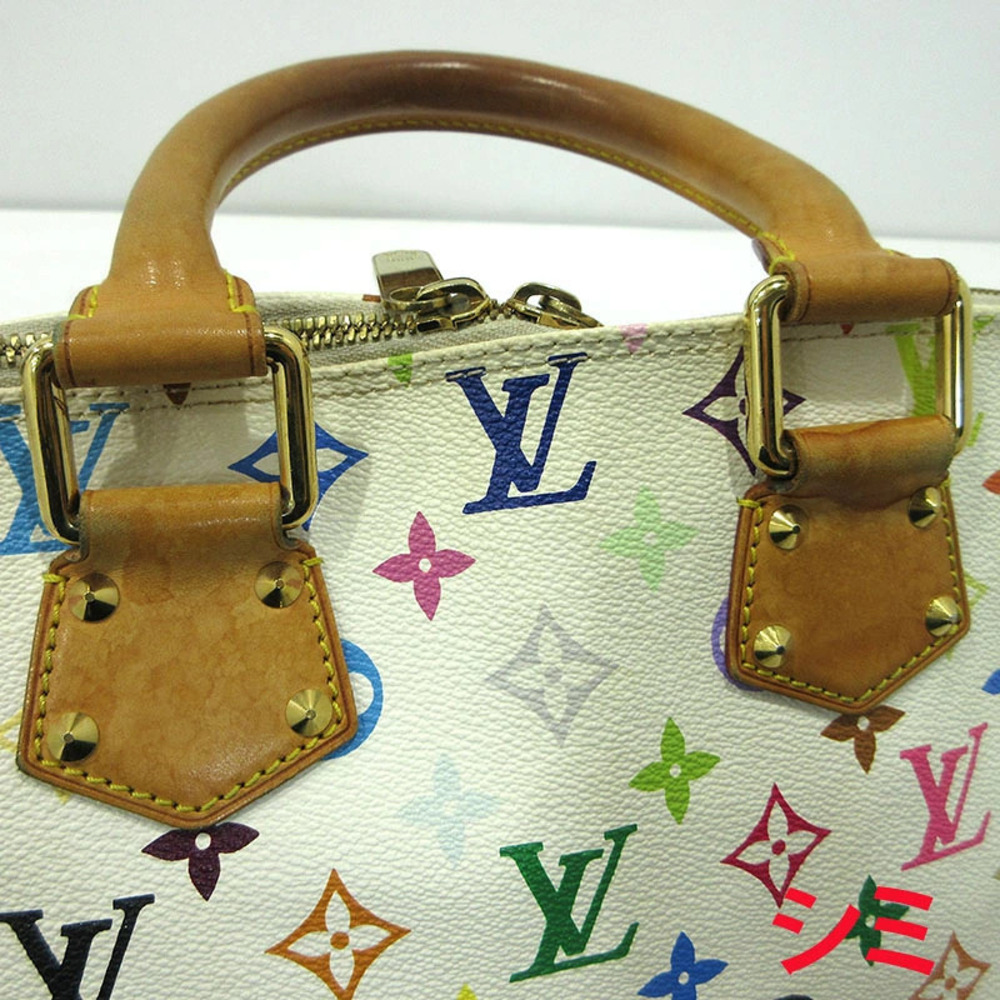 Louis Vuitton Alma Monogram Handbag Multicolor White - Picture 8 of 15
